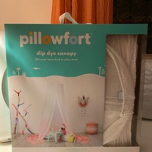 Pillowfort Dip Dye Canopy, White/Pink Ombre